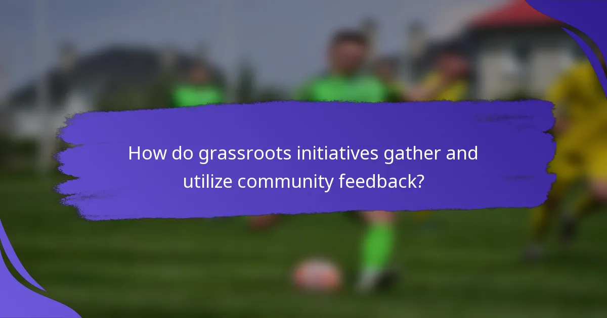 How do grassroots initiatives gather and utilize community feedback?