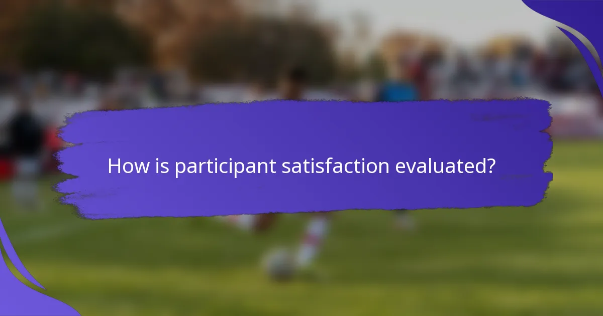 How is participant satisfaction evaluated?