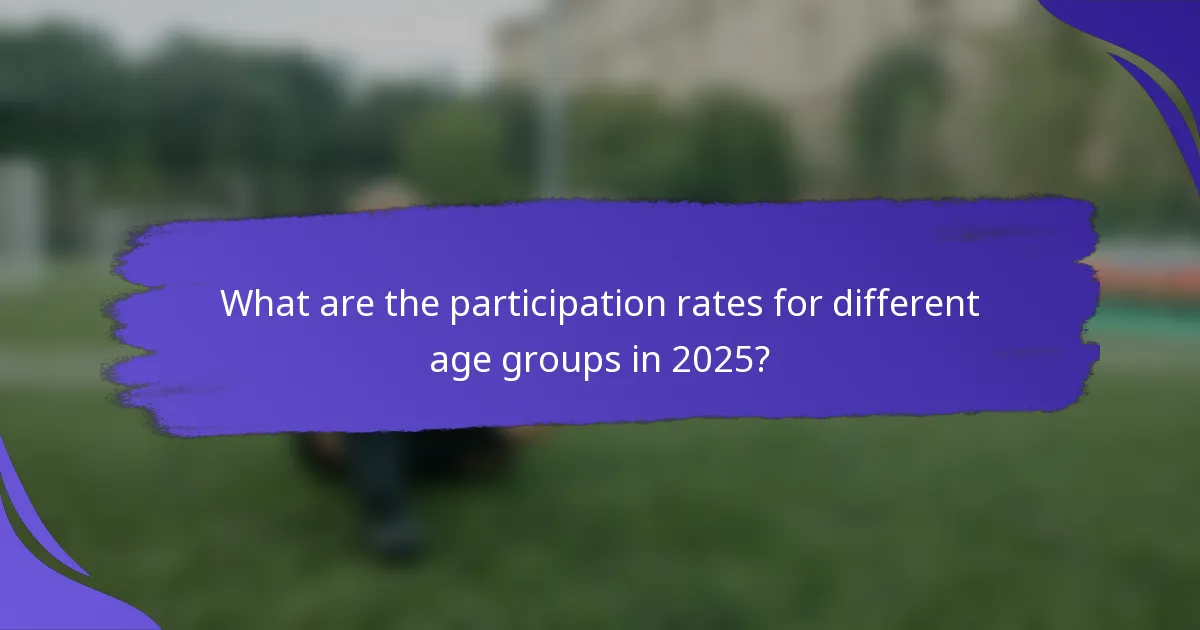 What are the participation rates for different age groups in 2025?