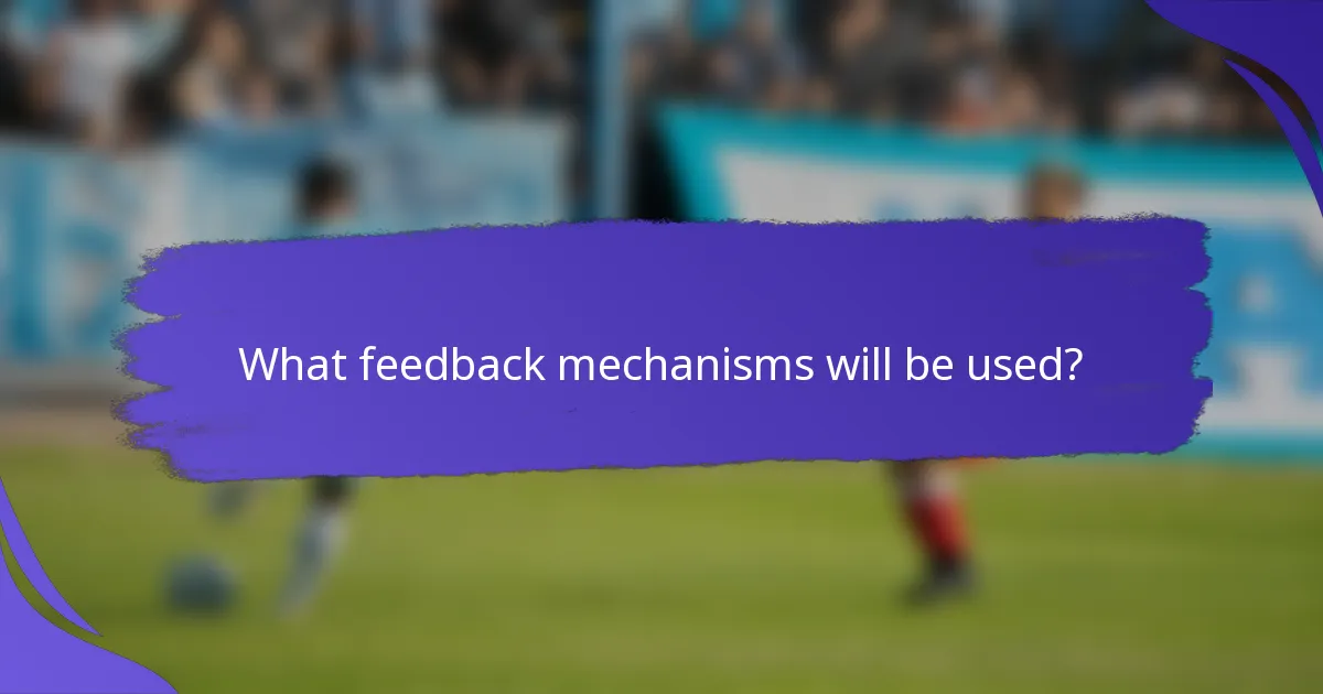 What feedback mechanisms will be used?